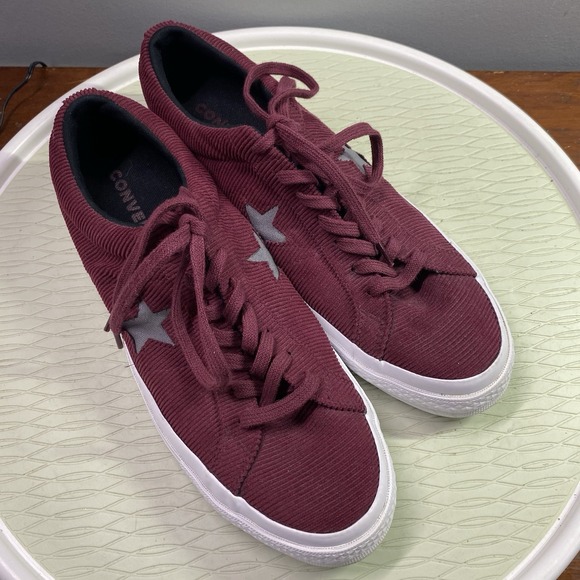 Converse One Star Corduroy Burgundy Skateboarding‎ Sneaker Sz.10 Men 12 Women - Picture 1 of 11